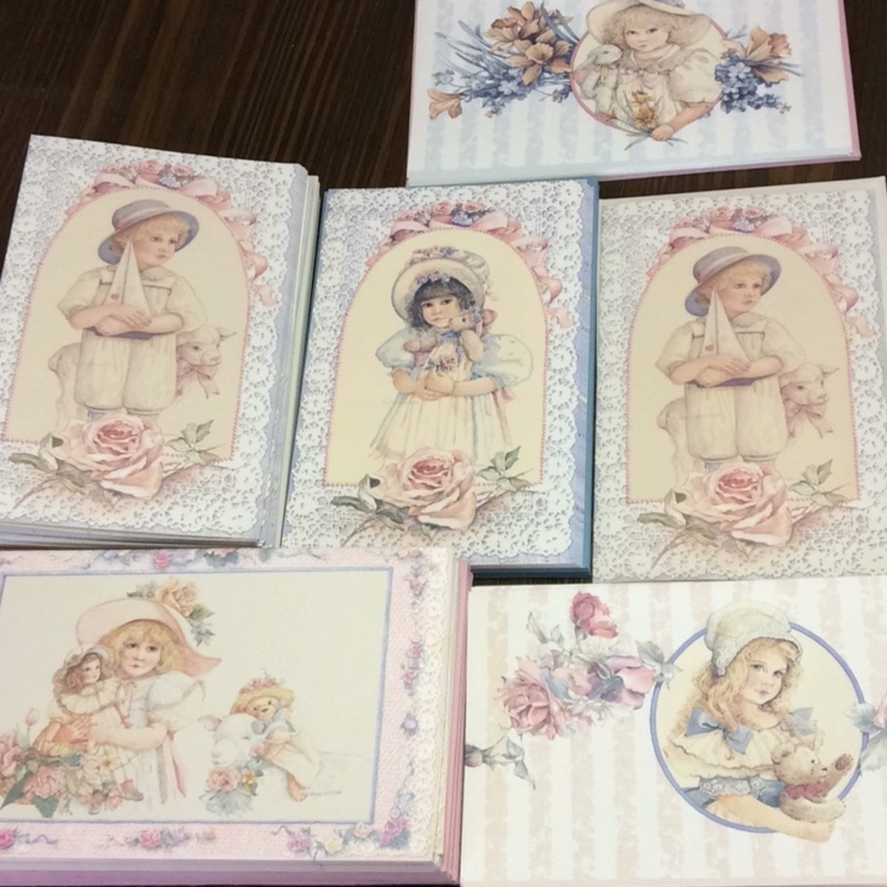 FINAL SALE PRICE Jan Hagara Blank Notecards & Script Stencils